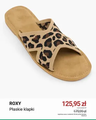 Płaskie klapki Roxy promocja w Deichmann