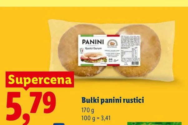 Bułki panini rustici promocja w Lidl