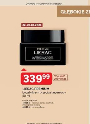 Bogaty krem przeciwstarzeniowy Lierac Premium promocja w Super-Pharm