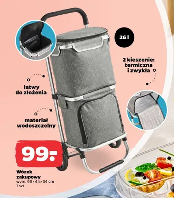 Wózek zakupowy wym. 99x44x34cm promocja w Netto