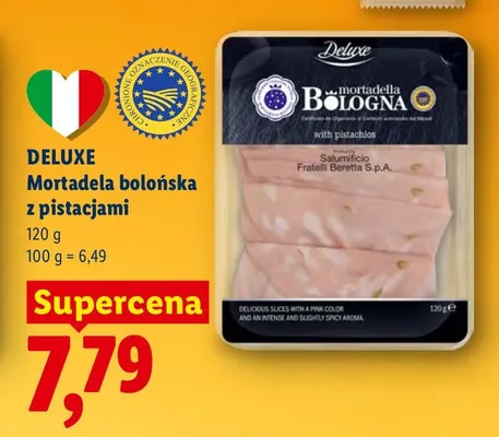 Mortadela bolońska z pistacjami promocja w Lidl