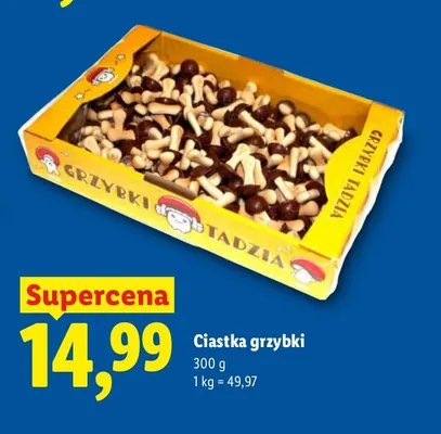 Ciastka grzybki Grzybki Tadzia promocja w Lidl