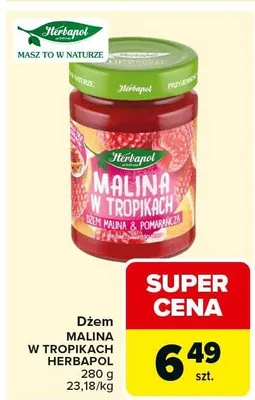 Dżem malina w tropikach promocja w Carrefour