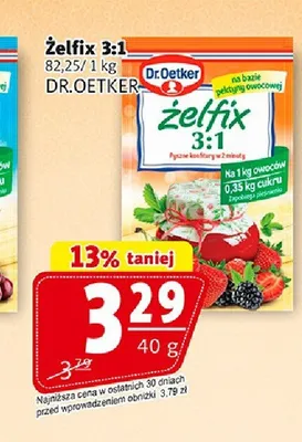 Żelfix 3:1 Dr. Oetker promocja w Prim Market