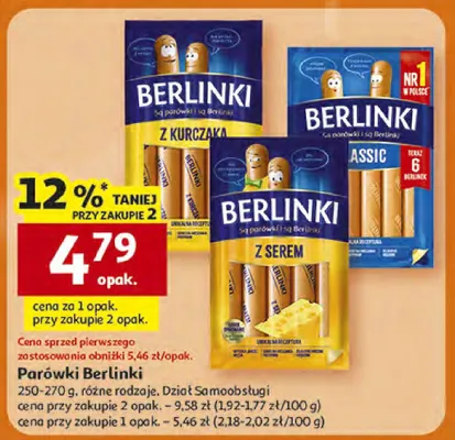 Parówki Berlinki promocja w Auchan