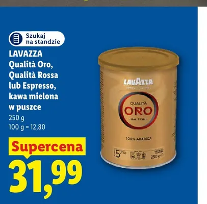 Kawa mielona w puszce Qualità Rossa Lavazza promocja w Lidl