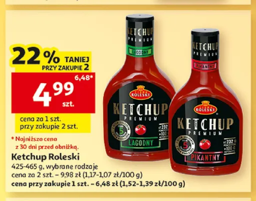 Ketchup Roleski łagodny promocja w Auchan