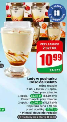 Lody w pucharku różne rodzaje promocja w Dino
