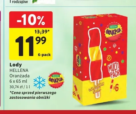 Lody Hellena Oranżada 6-pak promocja w Intermarche
