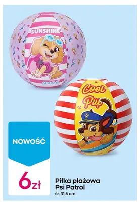 Piłka plażowa Psi Patrol śr. 31,5cm promocja w Pepco