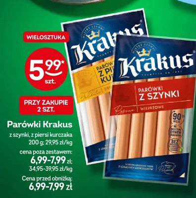 Parówki z piersi kurczaka Krakus promocja w Żabka