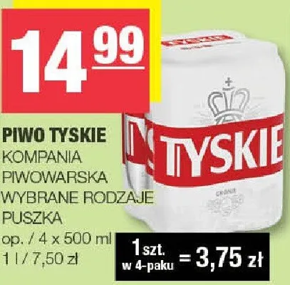 Piwo tyskie promocja w SPAR
