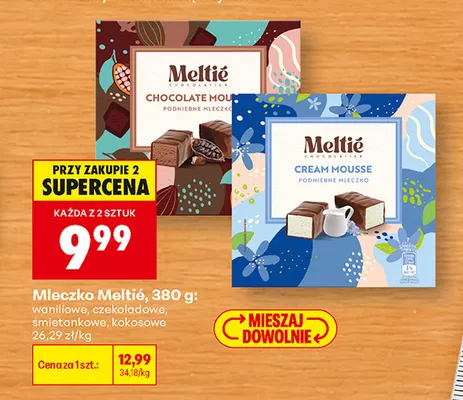 Mleczko Meltié czekoladowe promocja w Biedronka