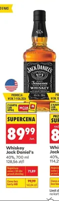 Whiskey Jack Daniel's 700 ml promocja w Biedronka