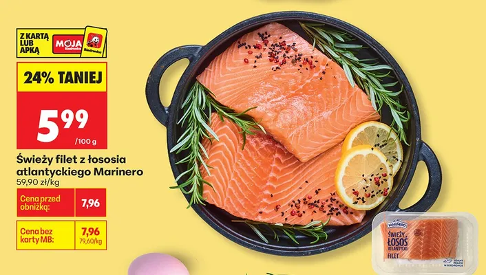Świeży filet z łososia atlantyckiego promocja w Biedronka