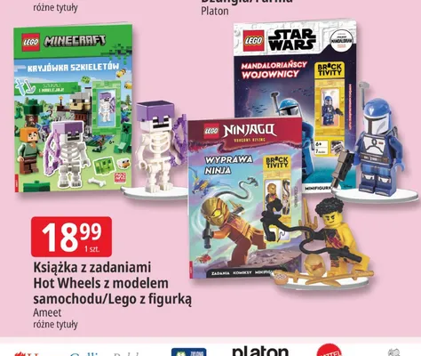 Książka z zadaniami Lego z figurką Ameet promocja w Leclerc