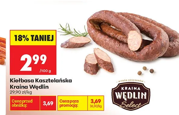 Kiełbasa Kasztelańska promocja w Biedronka
