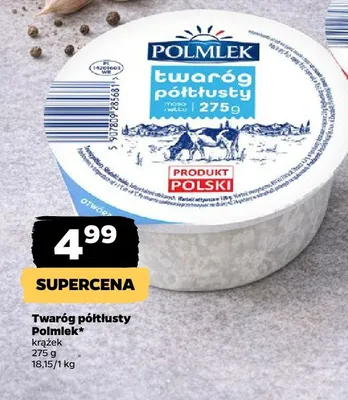 Twaróg półtłusty krążek promocja w Netto