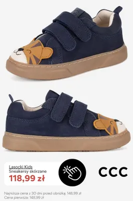 Sneakersy skórzane Lasocki Kids promocja w CCC