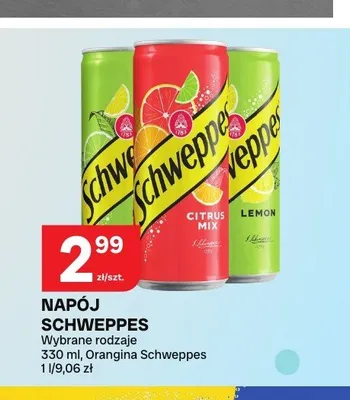 Napój gazowany Schweppes Lemon promocja w Chorten