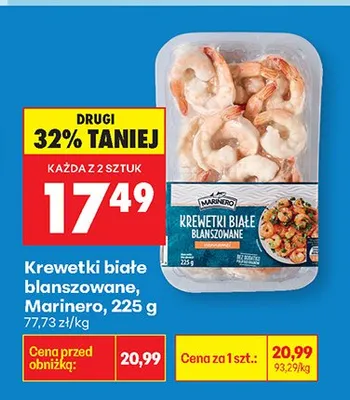 Krewetki białe blanszowane Marinero promocja w Biedronka
