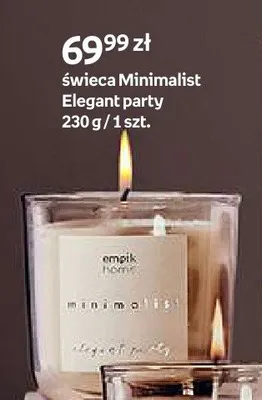 Świeca Minimalist Elegant party promocja w Empik