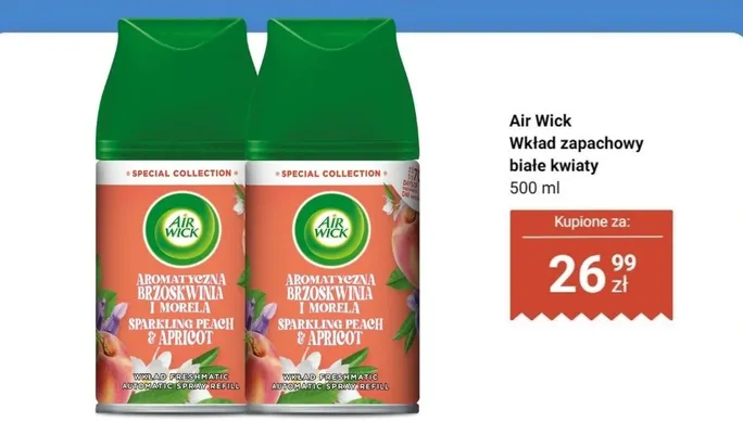 Wkład zapachowy białe kwiaty promocja w Dino