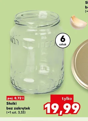 Słoiki bez zakrętek 0,72 l 6-pak promocja w Kaufland