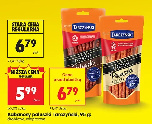 Kabanosy paluszki drobiowe promocja w Biedronka