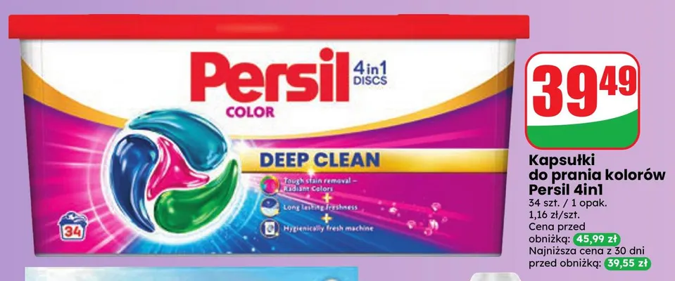 Kapsułki do prania kolorów Persil 4in1 promocja w Dino