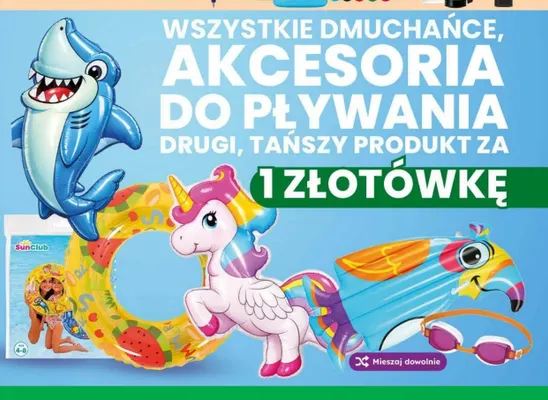 Dmuchańce, akcesoria do pływania promocja w Dino