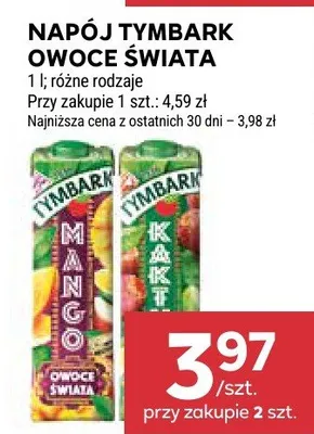 Napój Tymbark Owoce Świata promocja w Stokrotka