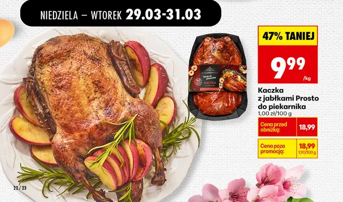 Kaczka z jabłkami prosto do piekarnika promocja w Biedronka