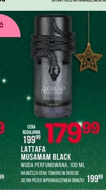 Woda perfumowana Lattafa Musamam Black promocja w Drogerie Natura