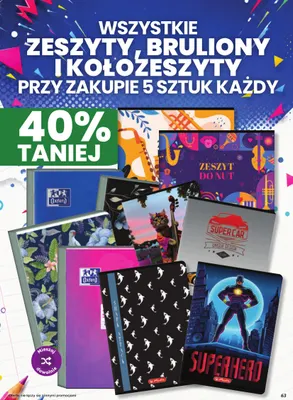Zeszyty, bruliony i kołozeszyty promocja w Dino