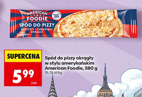 Spód do pizzy okrągły w stylu amerykańskim American Foodie promocja w Biedronka