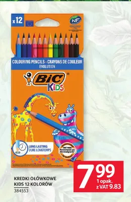 Kredki ołówkowe BIC Kids Evolution 12 kolorów promocja w Selgros