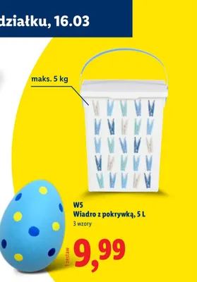 Wiadro z pokrywką promocja w Lidl
