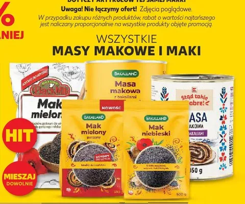 Mak, masa makowa wszystkie rodzaje promocja w Kaufland