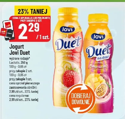 Jogurt JoVi Duet promocja w POLOmarket
