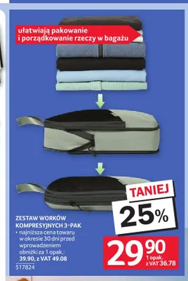 Zestaw worków kompresyjnych 3-pak promocja w Selgros