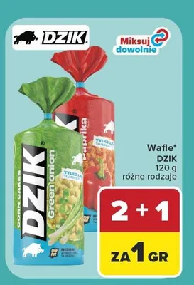 Wafle kukurydziane Dzik Paprika promocja w Carrefour