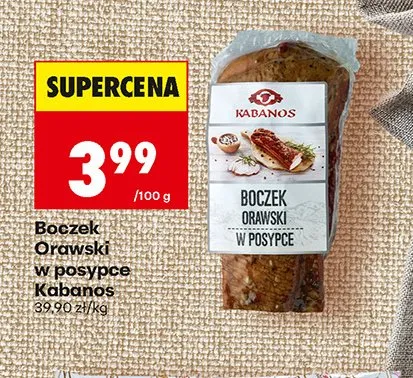 Boczek Orawski w posypce Kabanos promocja w Biedronka