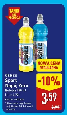 Sport napój zero Oshee promocja w Aldi