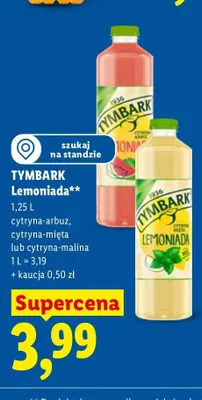 Lemoniada Tymbark cytryna-malina promocja w Lidl
