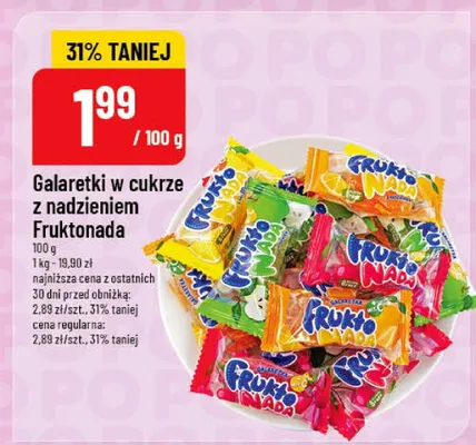 Galaretki w cukrze z nadzieniem Fruktonada promocja w POLOmarket