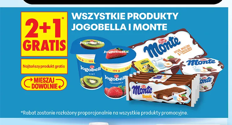 Produkty Jogobella i Monte promocja w Biedronka