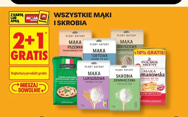 Mąka pszenna pełnoziarnista typ 2000 Plony Natury promocja w Biedronka