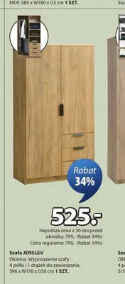 Szafa JENSLEV promocja w Jysk