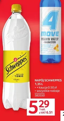 Napój Schweppes 1,35l promocja w Selgros
